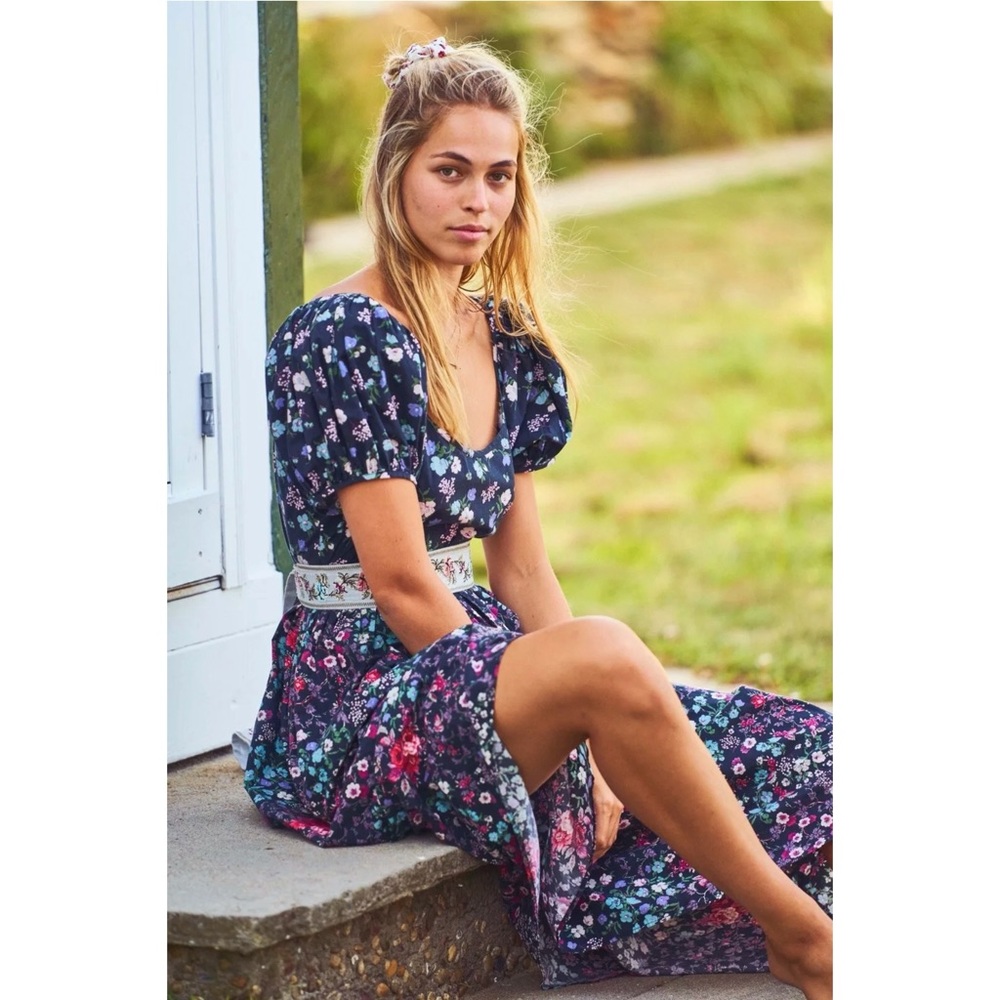 Loveshackfancy Lais Floral Midi Dress